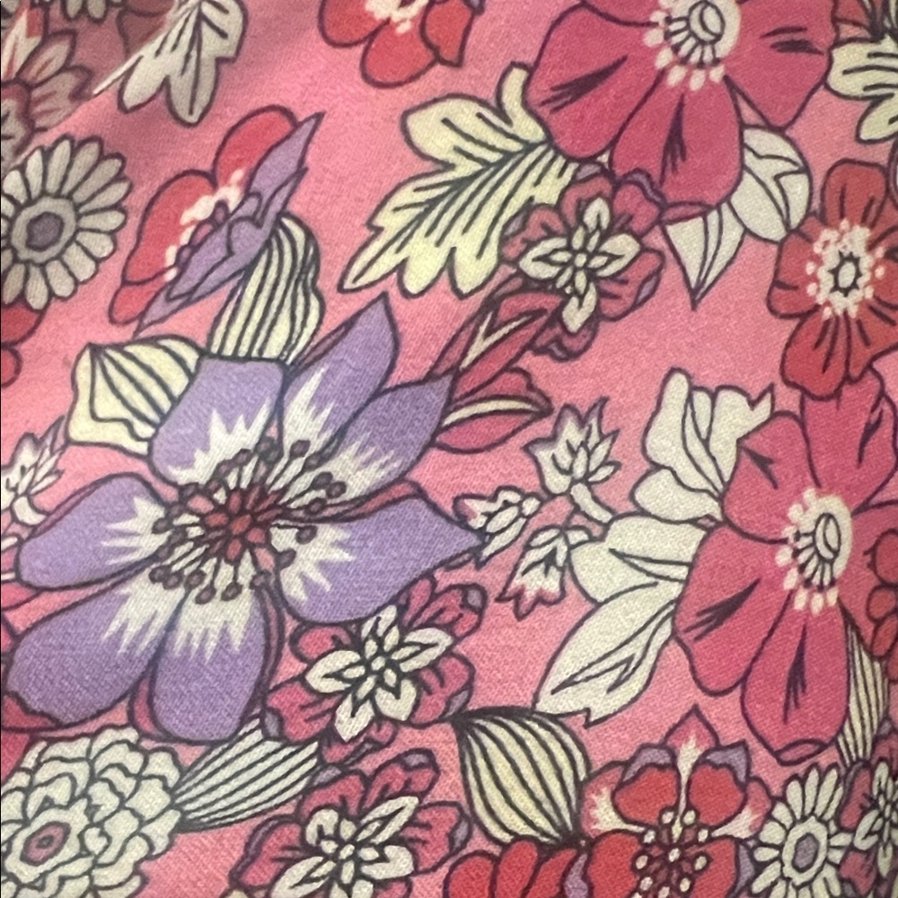 Floral Pink and Purple Scarf